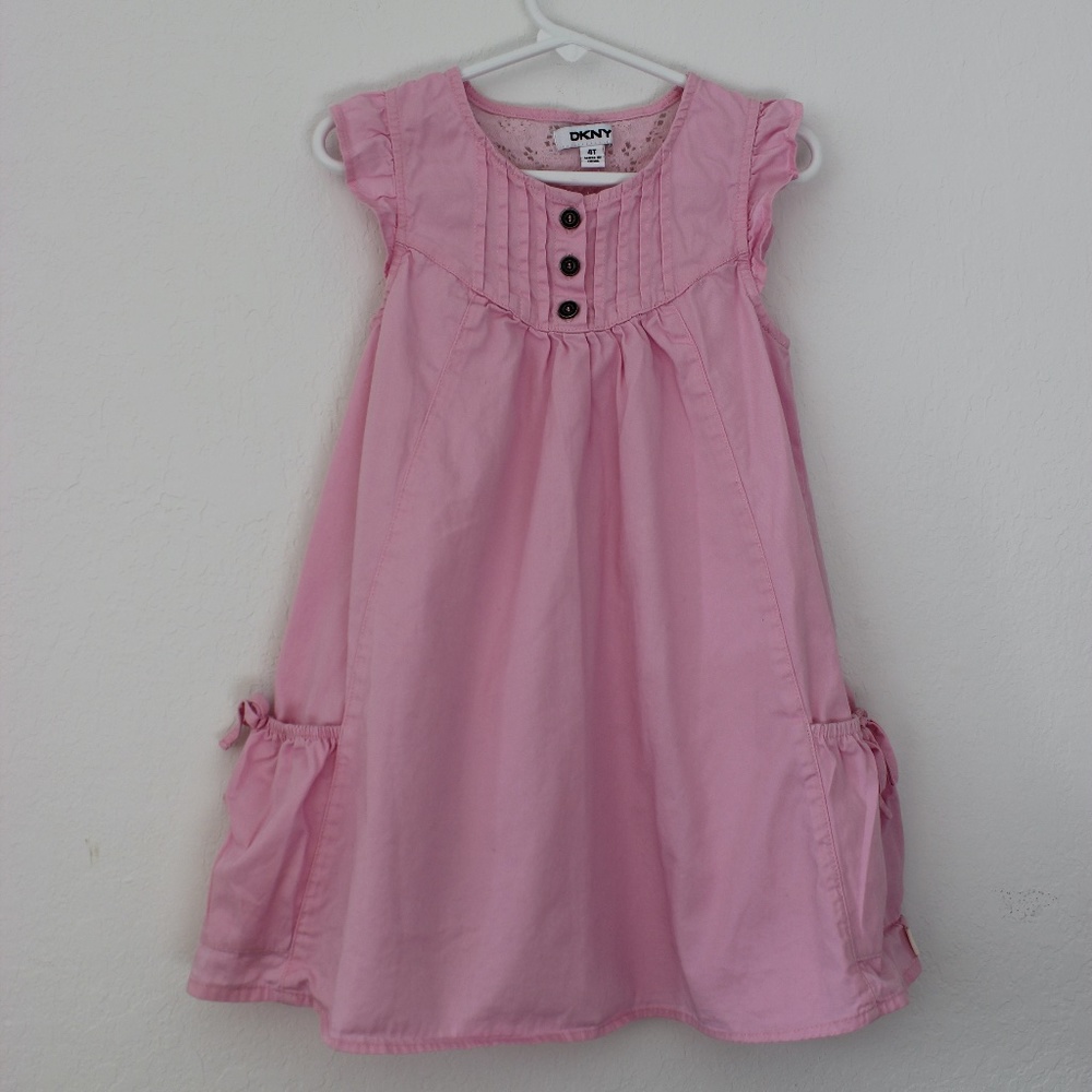 DKNY for girls pink casual dress 4T